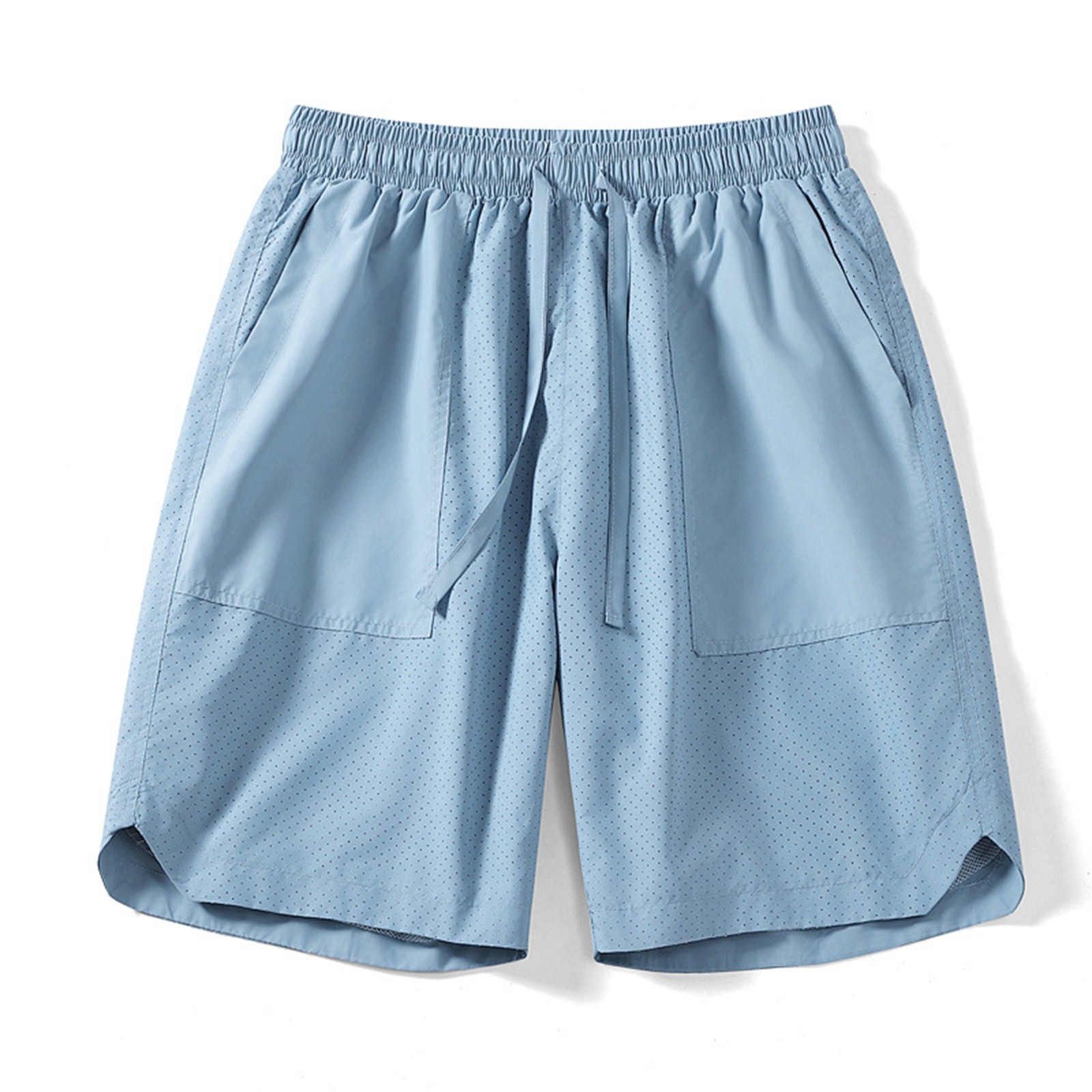 Pantalones cortos informales de verano para hombre: corte holgado, color liso, para la playa, el deporte y el día a día, fáciles de lavar y con un estilo versátil.